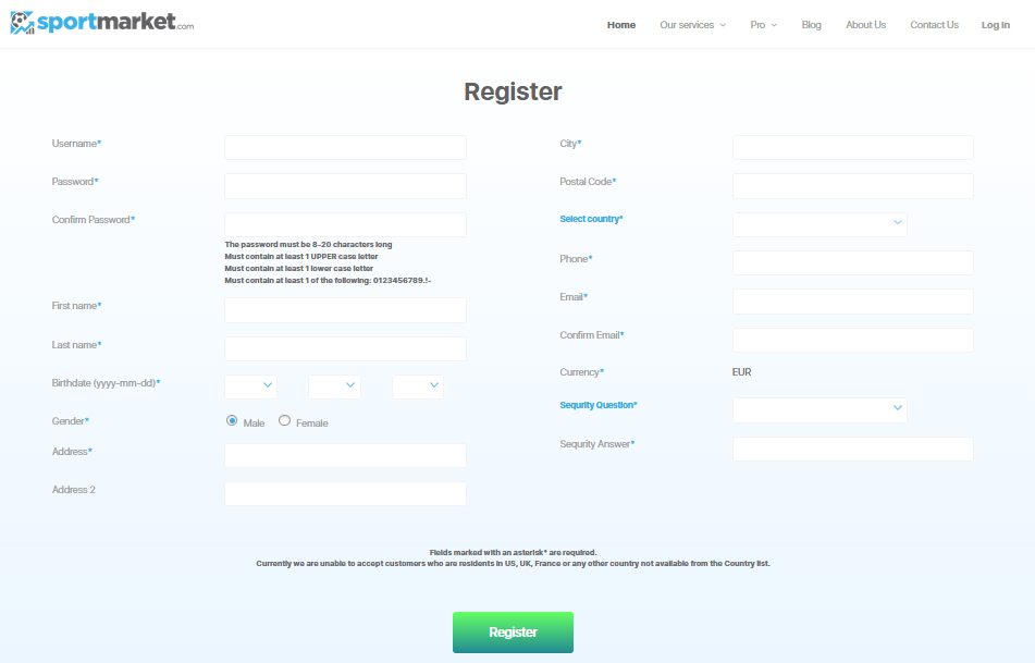 Registro Sportmarket